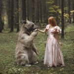 Russian Photographer Takes Strange Portraits Of ‘Wild’ Animals And Young Women In Love