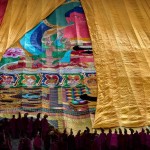 Tibetan monks unveil huge painting of Buddha (photos)