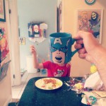 Breakfast mugshots: dad turns children into Superheroes