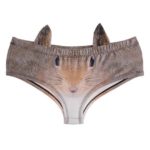 3D animal print panties with ears
