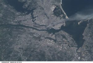 On September 11, 2001, astronaut Frank Culbertson saw the destruction of New York City's Twin Towers from the International Space Station. He wrote: "It's horrible to see smoke pouring from wounds in your own country from such a fantastic vantage point. The dichotomy of being on a spacecraft dedicated to improving life on the earth and watching life being destroyed by such willful, terrible acts is jolting to the psyche, no matter who you are."