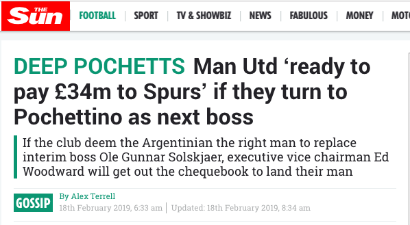 Manchester Untied Pochettino Spurs