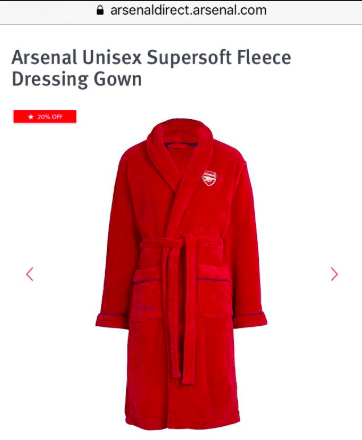 Arsenal dressing gown 