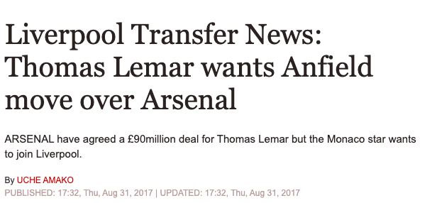 Thomas Lemar Arsenal