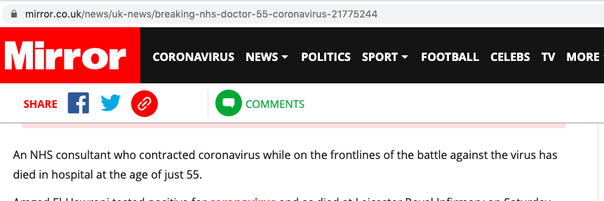 Dr Amged El-Hawrani coronavirus