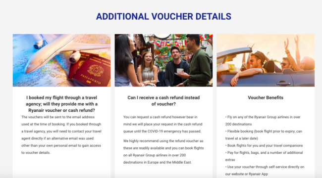 RyanAir voucher Covid-19