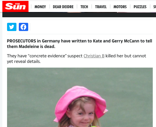 Concrete evidence maddie mccann brueckner