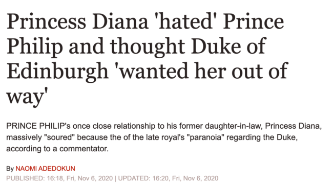 daily express diana philip